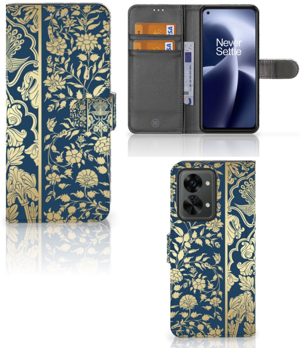 OnePlus Nord 2T Hoesje Beige Flowers