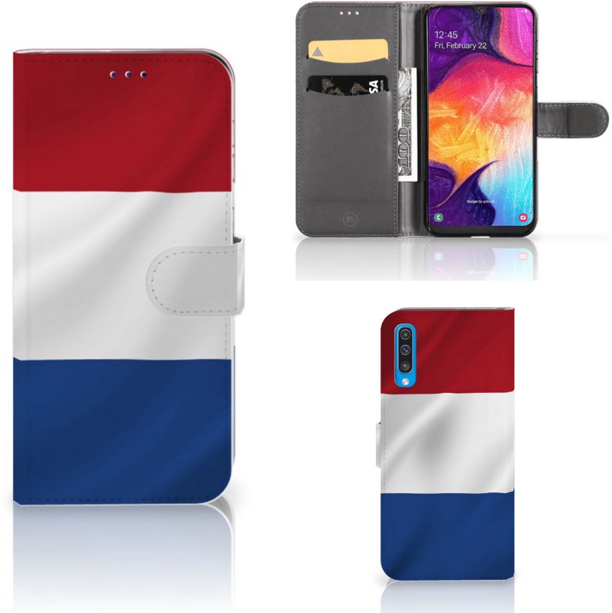 Samsung Galaxy A50 Bookstyle Case Nederlandse Vlag