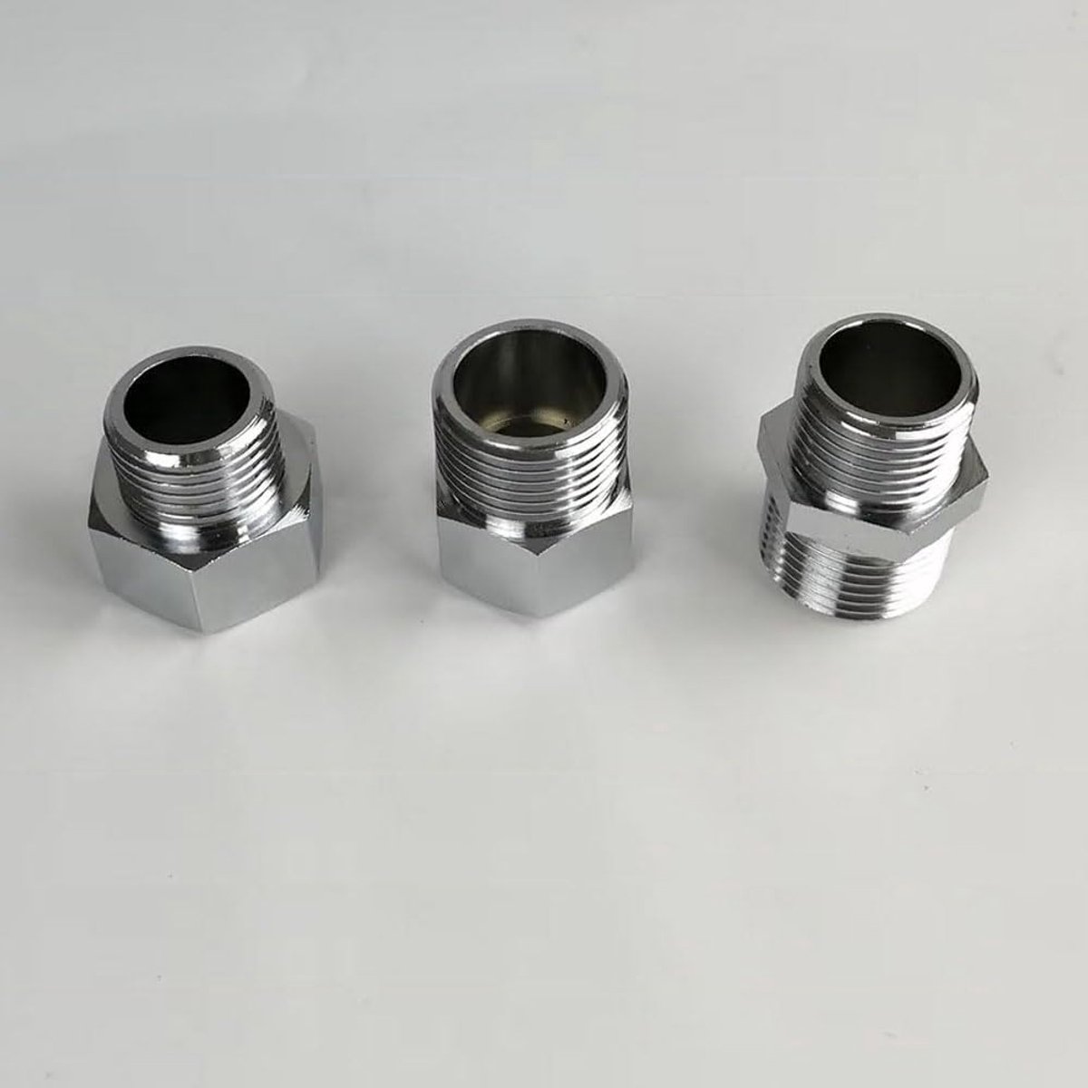 Toilet Vulventiel Pijp Adapter voor Bidet, Chroom Messing Fitting, Waterafvoer Accessoire voor Badkamer en Sanitair (7/8 Male x G1/2 Female)