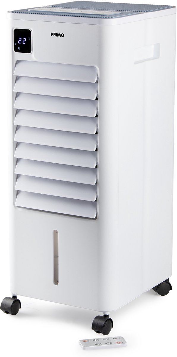 PRIMO PR582AC 3-in-1 Mobiele Aircooler - Luchtkoeler, Ventilator & Luchtbevochtiger - Watergekoelde Luchtcirculatie - 7L - Wit