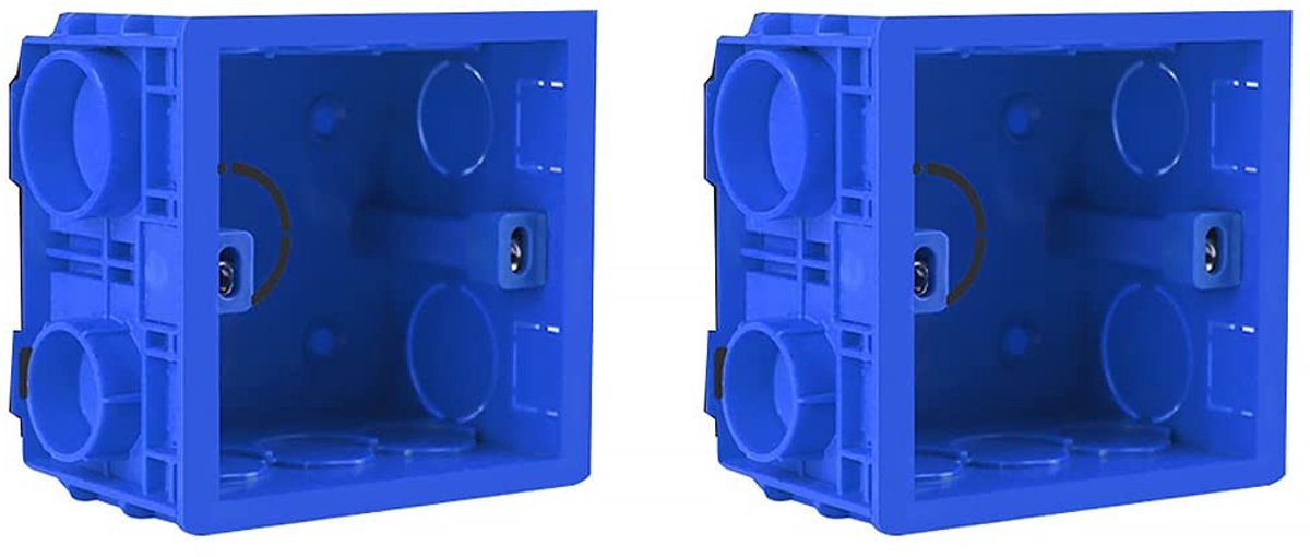 Cosensi - Universele Aansluitdozen - Wandmontage - Betrouwbaar en Veilig - Blauw - Elektrische Projecten - Geschikt voor Binnengebruik - 2 Stuks