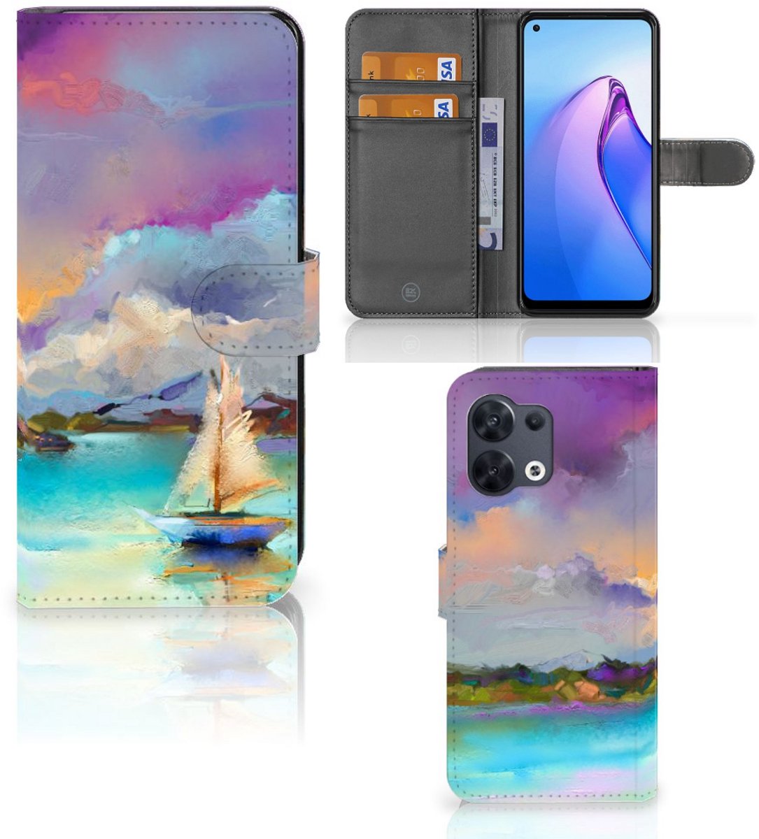 Boekhoesje voor Hoesje OPPO Reno8 Boat