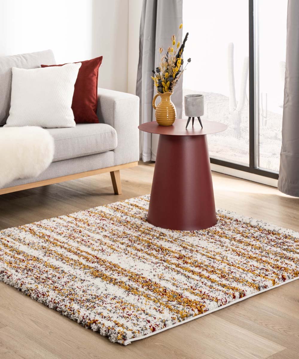 Vierkant berber vloerkleed - Artisan Essa wit/multi 280x280