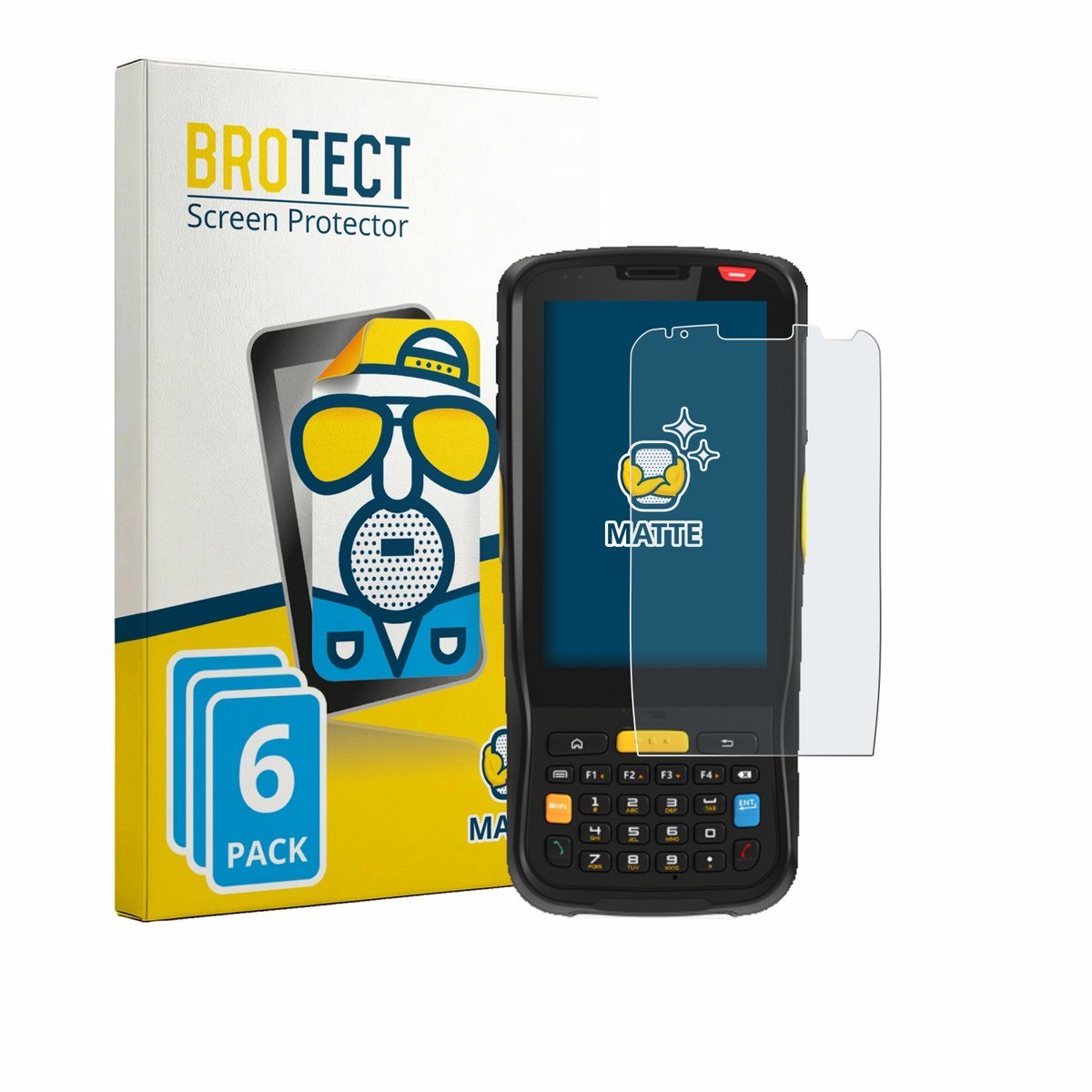 BROTECT - Screenprotector voor Newland MT65 Beluga V - Folie Beschermfolie matte 6 Stuks