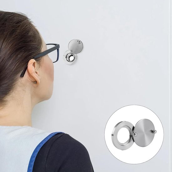Deurspion-afdekking, deurspion zonder boren, deurspionen, deurgatafdekking met zelfklevend installatiegereedschap, deurspion, doorpgat cover, kijkbescherming voor hotel, thuis, sleutelgatafdekking — afbeelding 2