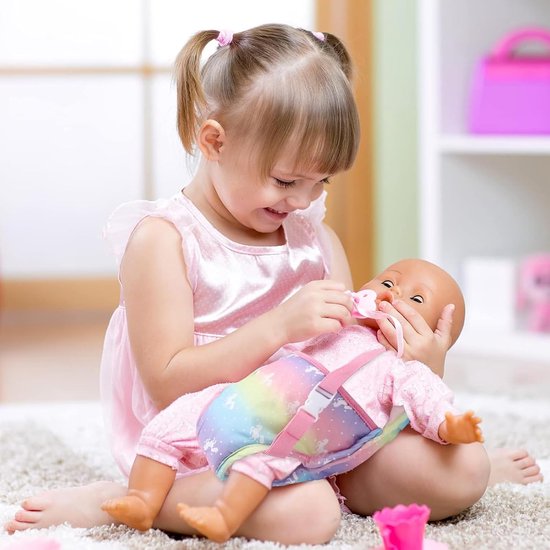 Rugzak voor poppen 45 cm met verstelbare schouderbanden in regenboogkleuren - Speelgoed voor kinderen - Cadeau-ideeën — afbeelding 5