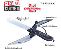 Clever Cutter Keukenschaar Keukenhulp Keukenmes - Keukengerei - 2-in-1 keukenhulp