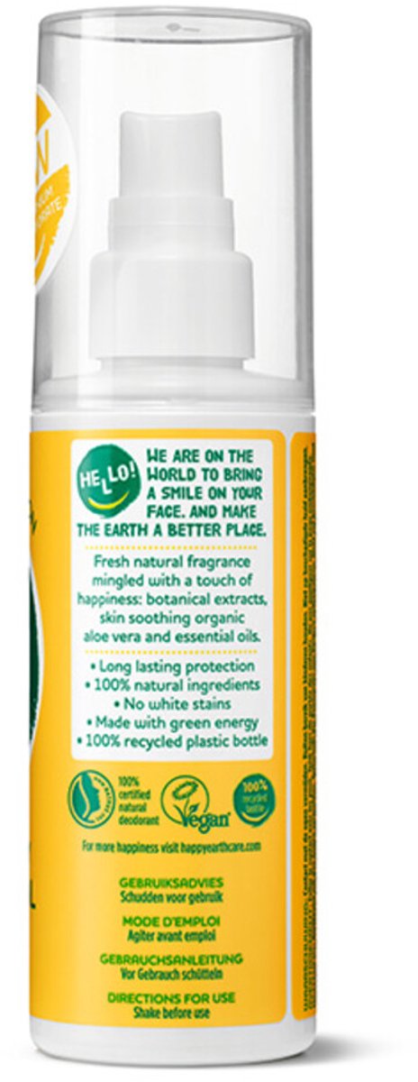 Happy Earth 100% Natuurlijke Deodorant Spray Jasmin Ho Wood 100 ml