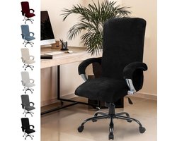 Office Chair Cover met Armleuningen - Hoogwaardige Elastische Bescherming voor Gaming en Kantoorstoelen - Zwart - XL