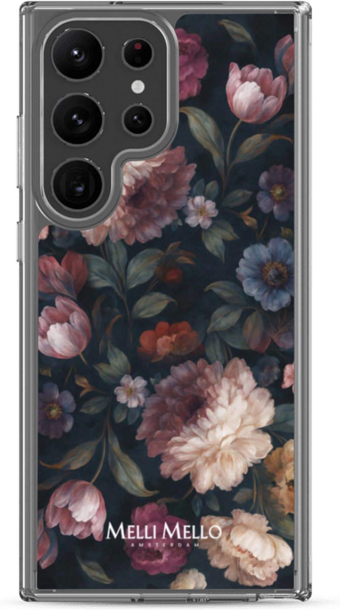 Melli Mello Telefoonhoesje Noir Bloom (Soft case) - Samsung Galaxy S23 Ultra