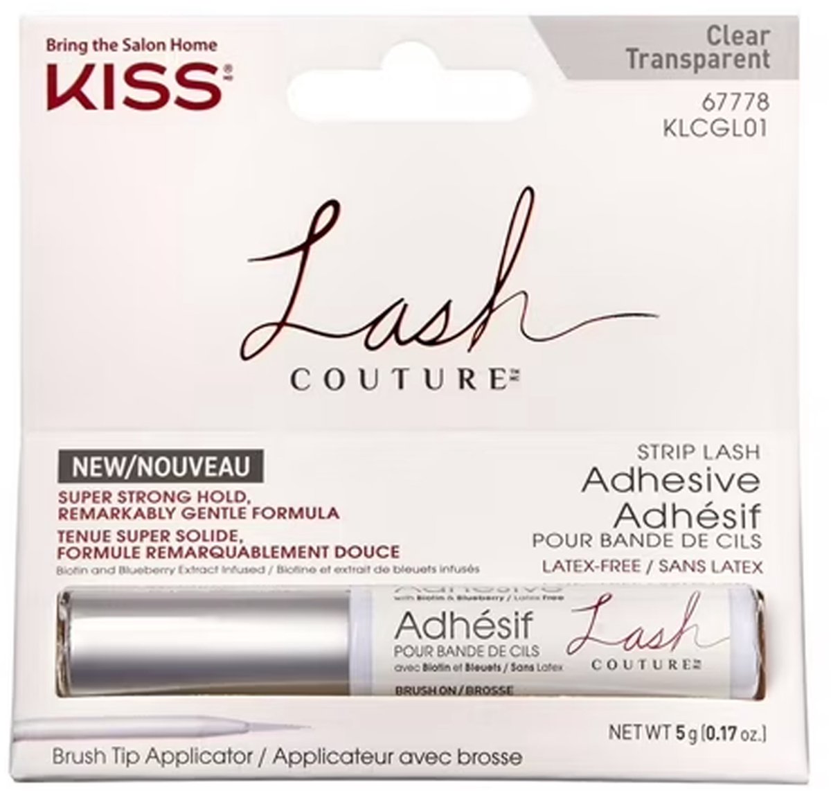 Kiss LASH COUTURE - Wimperlijm - Duidelijk, 5g