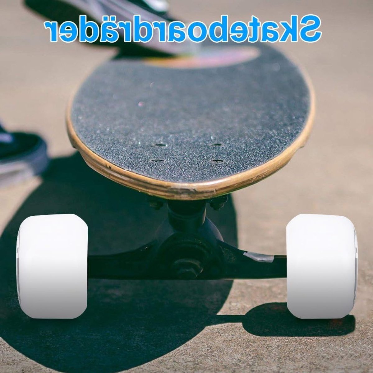 Set van 4 skateboard wielen van 50mm - Hoog elastische PU vervangingsaccessoires voor skateboard en elektrische scooters met patroon
