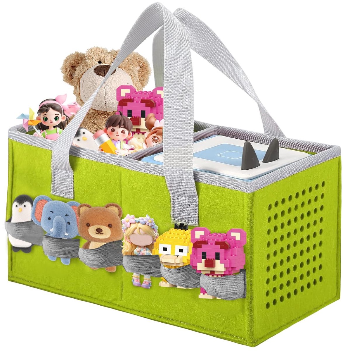 MTTproducts- Opbergtas Geschikt Voor Toniebox - Draagtas Voor Figuren - Transporttas Met Displayruimte - Kan 30-40 Figuren Bevatten - Ideaal Voor Cadeaus - Kindvriendelijk Ontwerp - Opbergtas Voor Speelgoed