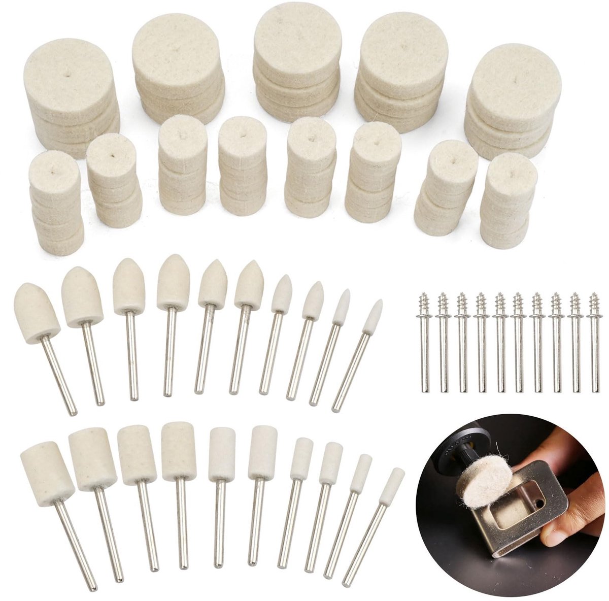 MTTproducts- Polijstschijven 80 Stuks - Polijstset Boormachine - Polijstmiddel - Polijstpads - Polijstschijven 125 mm - Herbruikbaar en Veilig Gebruik