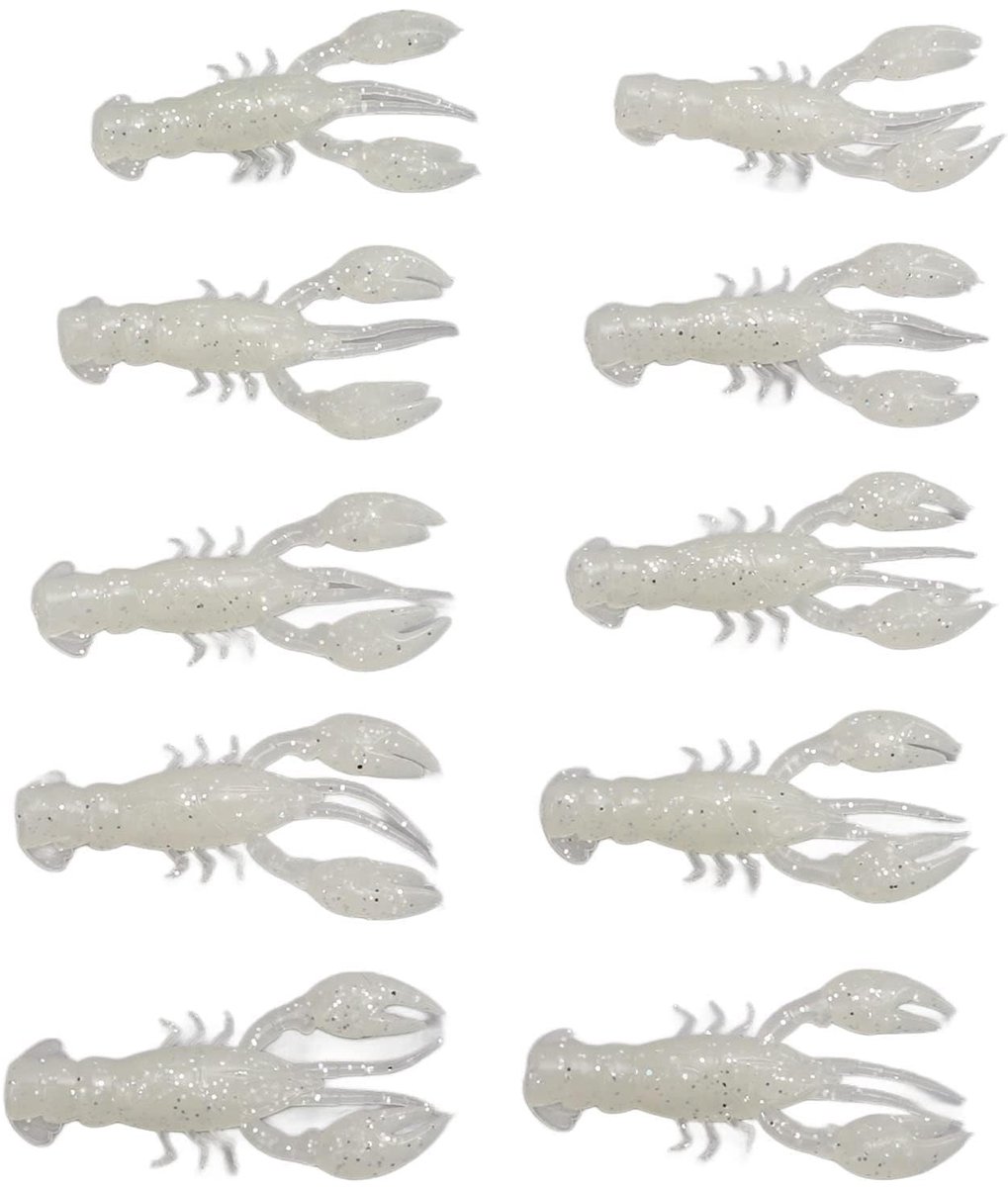 NTH products- Kunstmatige Vissenaas Zacht - 10 Stuks - Garnalen/Aas - Kreeft/Klauw - Flexibel PVC - 5,5 cm - Herbruikbaar