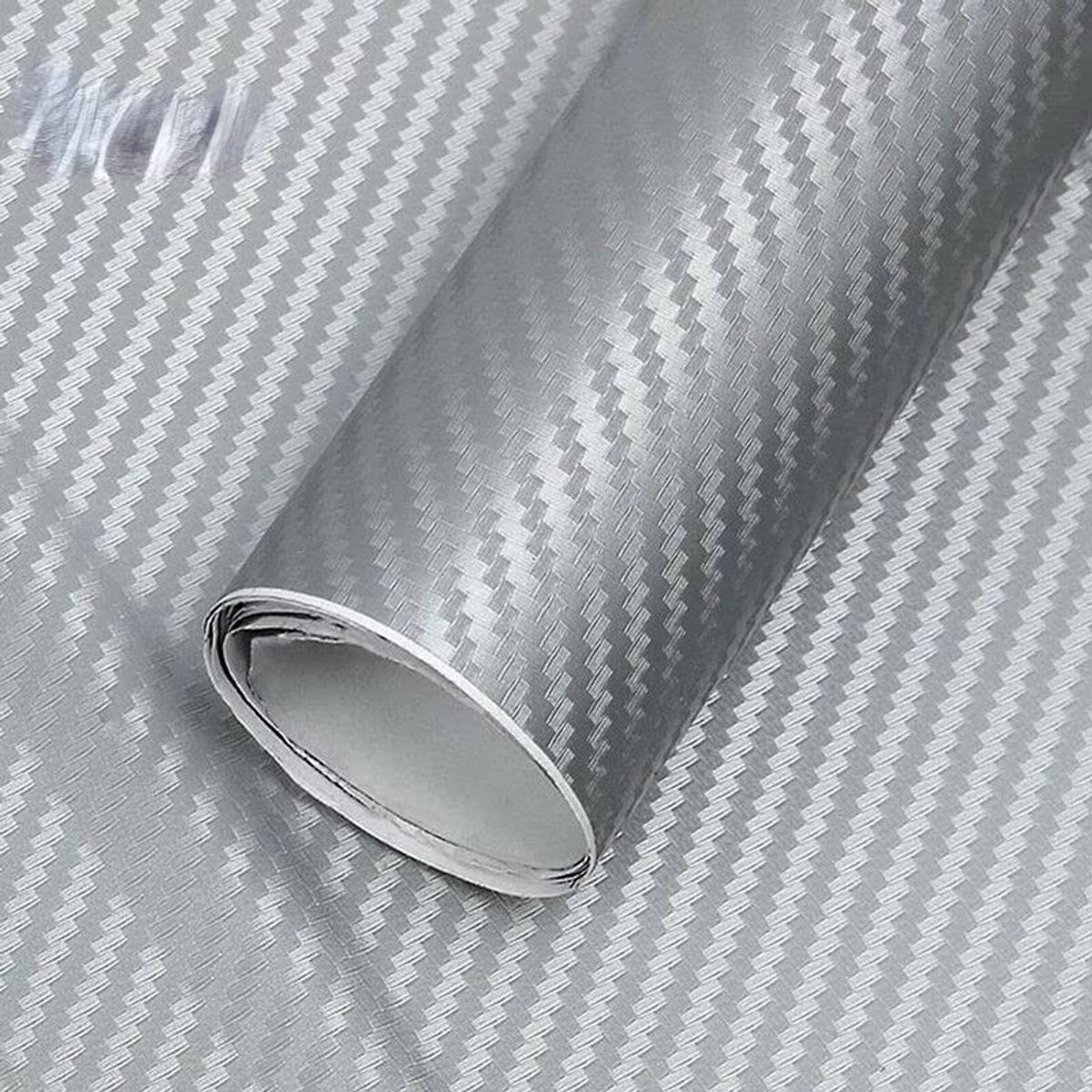 NTH products- Auto Sticker 3D Zilver - Koolstofvezel - Waterdicht - Universele Autosticker - 1.52m x 50cm - Luxe Uiterlijk - Voertuigwrap