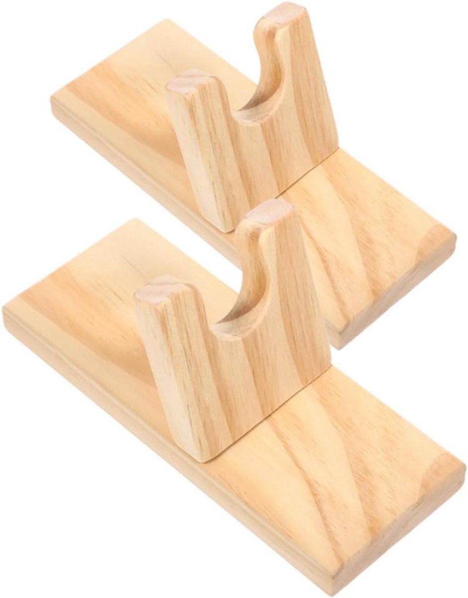 Lijmpistool Houder - Gereedschap Organizer - Hobby Projecten - Stevig Houten Frame - 2 Stuks - Beige