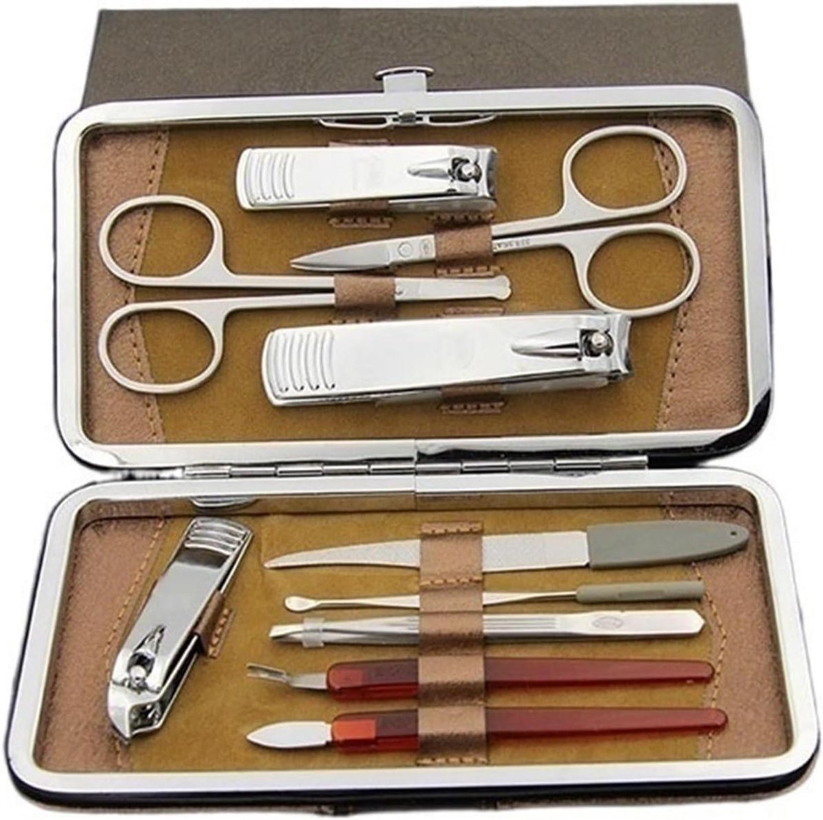 Nagelset 10 Delig - Verzorgingsset - Persoonlijke Verzorging - Roestvrij Staal - 10 Stuks - Zilver