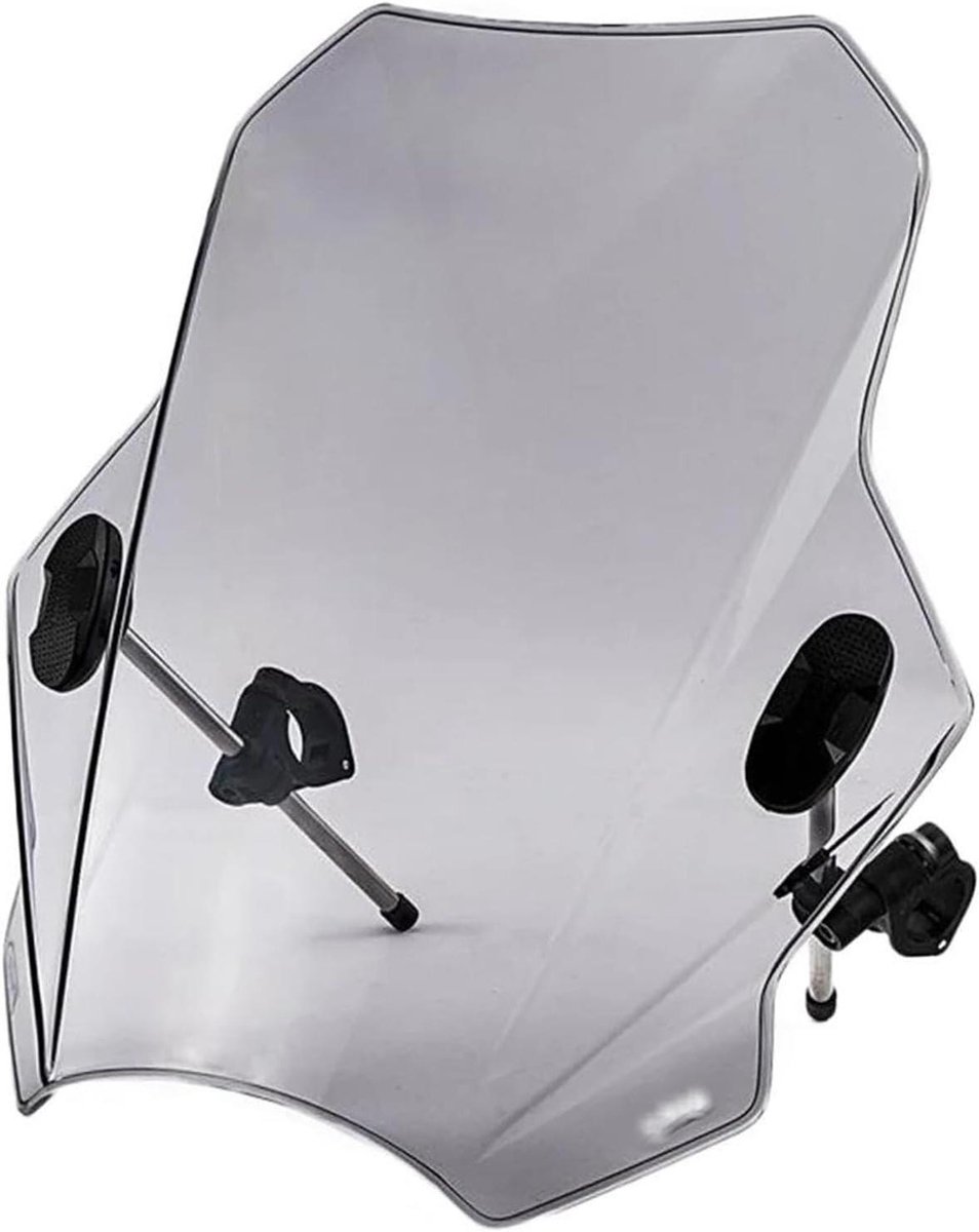 Motorfiets Windscherm - Deflector Ruit - Comfortabel Rijden - Universele Pasvorm - 17.78 x 12.7 cm - Grijs