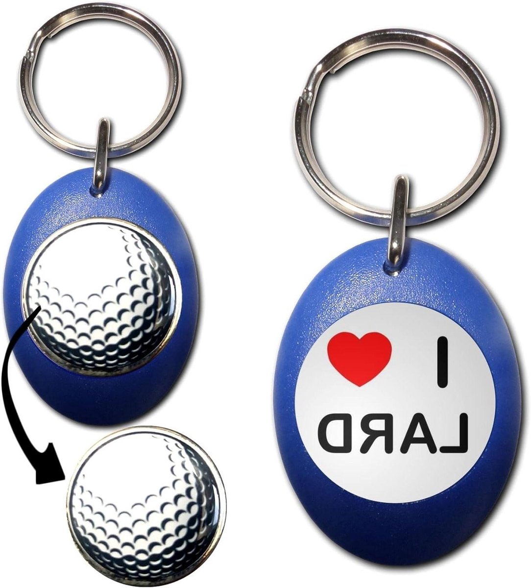 Golf bal marker - Sleutelhanger accessoire - Sport spel - Magnetisch behuizing - 25mm - Blauw