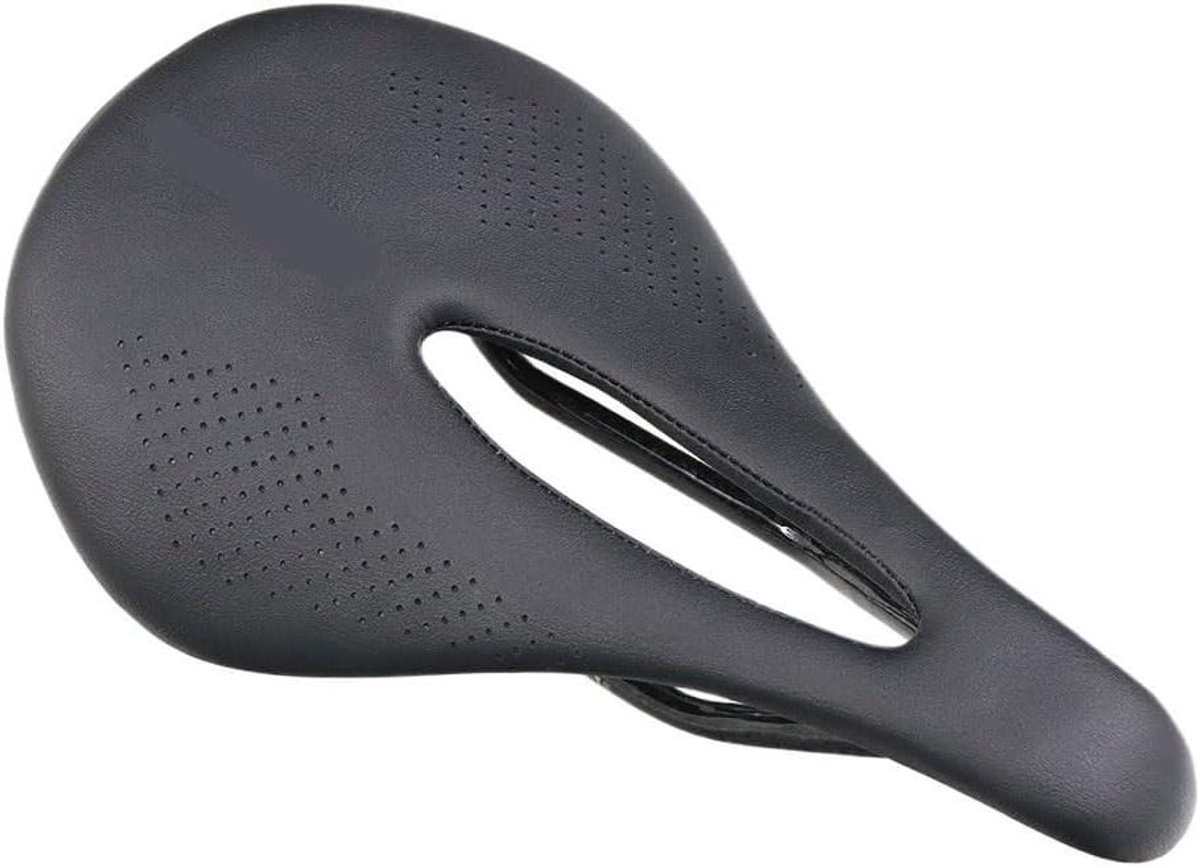 Fiets Zadel - Comfort Zadel - Fietsen Onderdelen - Lichtgewicht Ontwerp - 143 mm Breed - Zwart