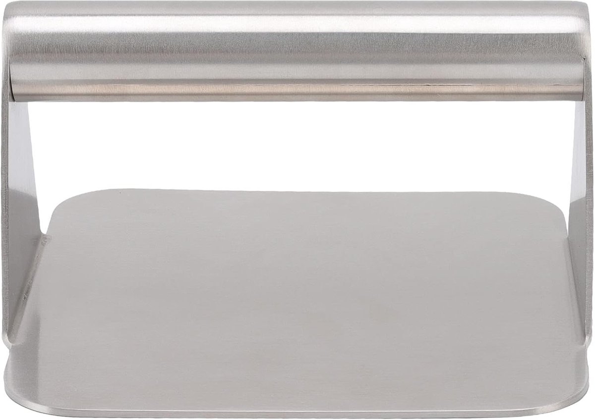 Burgerpers - Hamburger Smasher - Professioneel Grillen - Gelijkmatige Warmte - 14x14x7.5cm - Zilver