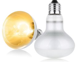Terrarium Warmtelamp - UVA Lamp - Dierenwelzijn Bevorderen - Simuleert Zonlicht - 2 Stuks 50W - Daglicht Wit
