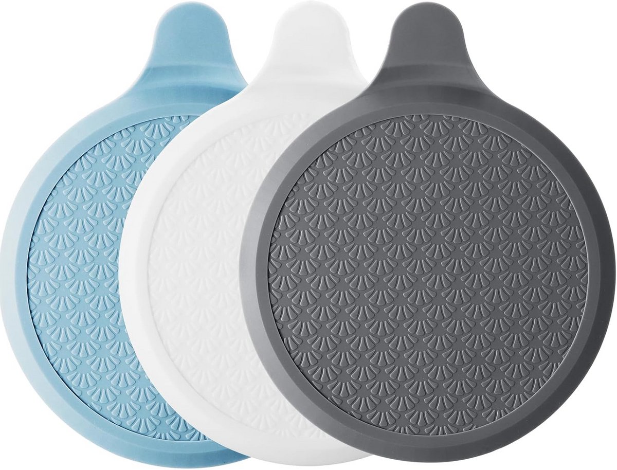 Set van 3 siliconen badstoppen - universele gootsteenstop 15,2 cm