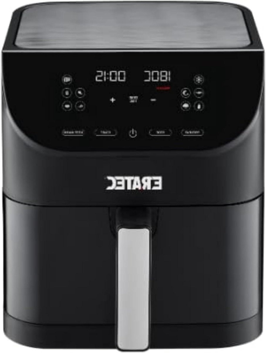 Heteluchtfriteuse XXL - Airfryer - Gezond Koken - 10 Programma's - 5.5 Liter - Zwart