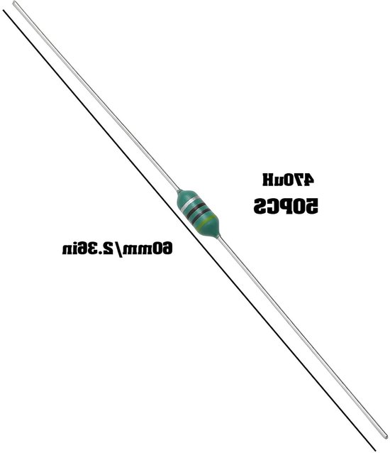 50 Stuks Kleur Ring Inductor AL0307 470uH 0.25W Axiale RF Spoel voor Auto Verlichting en Audio, 100V — afbeelding 3