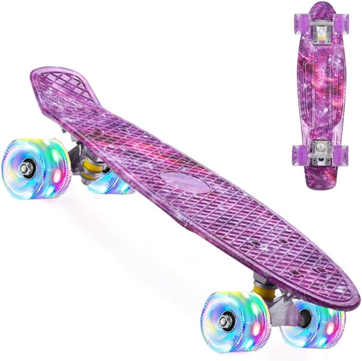 Skateboard voor Kinderen Cruiser Board Buiten Spelen Met LED Wielen 22 Inch Multi-color
