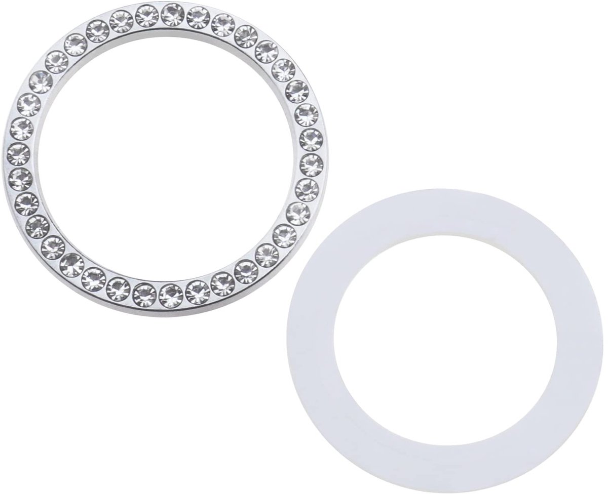 Cosensi- Startringen Set van 2 - Strass/Rhinestone - Auto Interieurdecoratie - Startknop/Ring - Eenvoudig te installeren - Universele maat - Startknopring