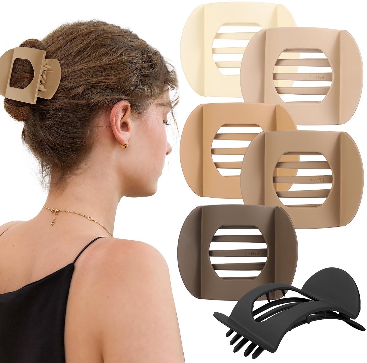 Cosensi- Haarklemmen Stevige Grip - Vierkante/Platte Haarklemmen - Middelgrote Haarspelden - Sterke Zijklemmen - Ideaal voor Dik/Dun Haar - Veilig en Duurzaam - Haarclips