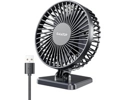 USB Tafelventilator Stil Compact 3 Snelheden Verstelbaar 30° Zwart 13,8 cm