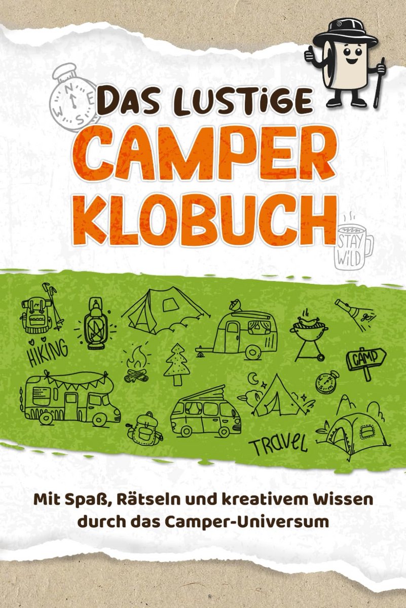 Grappig Camping Toiletboek: Puzzels, Quizzen en Kennis voor op de Camping of in de Camper