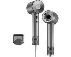 Professionele Ionische Föhn 1600W – 110.000 RPM Hogesnelheidsmotor – 4 Warmtestanden – 3 Snelheden – Magnetische Blaasmond – Grijs