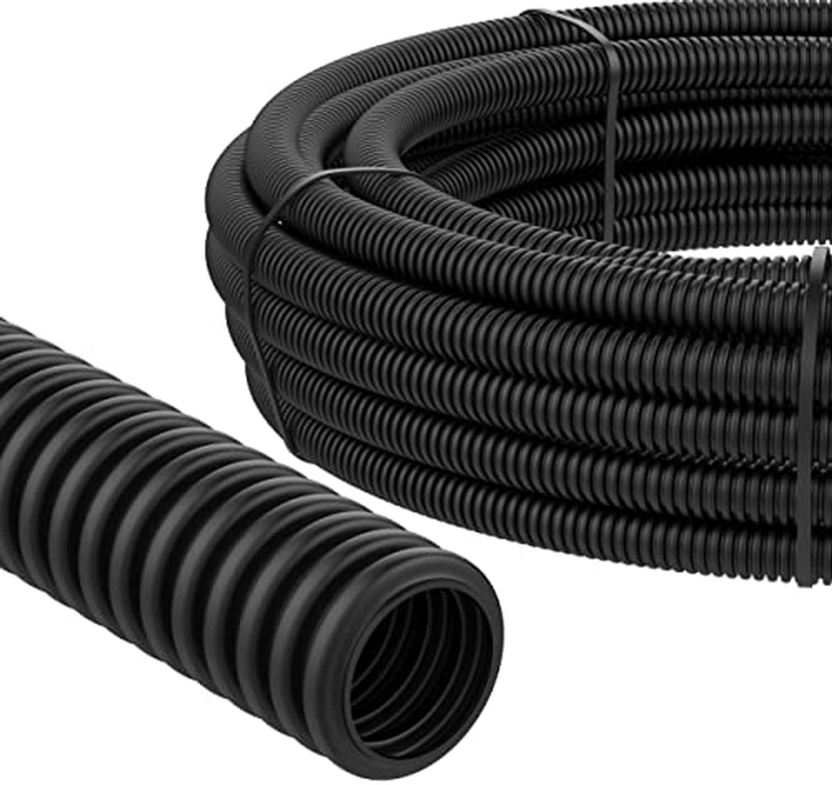 Kabelbeschermingsbuis Polypropyleen 25m - Inschroefbare Ribbelbuis voor Binnen en Buiten