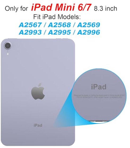 Asgens iPad Mini 6/7(A17 Pro) 8.3'' 2021/2024 Zwart Doorzichtige Hoes, Transparante Slanke Siliconen Hoes Flexibele Zachte TPU Anti-kras Achterkant voor 8,3 inch iPad Mini 6e/7e Generatie — afbeelding 4
