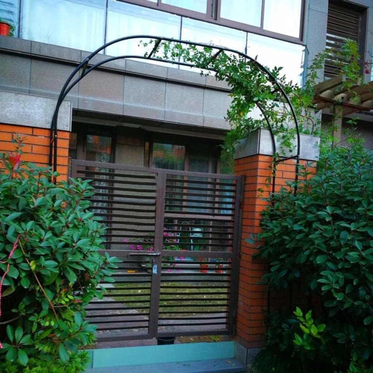 Tuinboog Klimplanten - Rozenboog Metaal - Tuindecoratie Verfraaien - Weerbestendige Poedercoating - 35 m Breed - Zwart