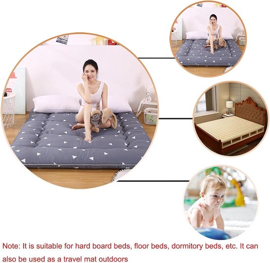 Opvouwbare Matras - Vloer Ligstoel - Comfortabel Slapen - Huidvriendelijke Stof - 135x200cm - Natuurlijk — afbeelding 3