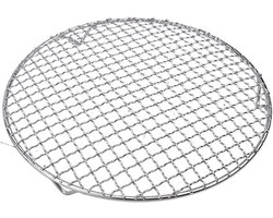 13-35CM Round Cooling Rack, 201 Stainless Baking Grill Rack Wire Oven Racks for Baking Cooking Steaming Circular Stovetop BBQ Grill Rack Air Fryer Accessories (26cm)