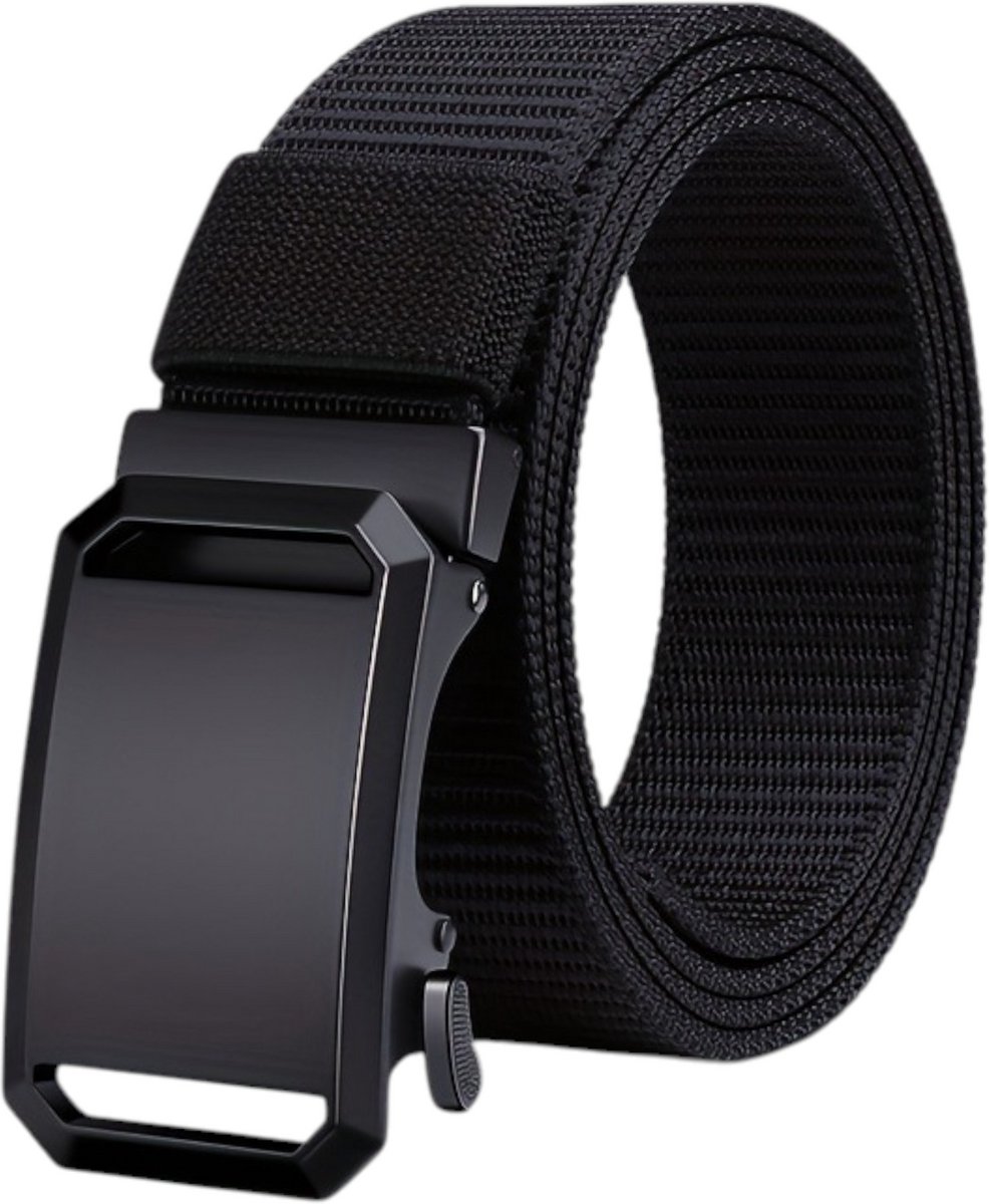 Loud and Clear® - Riem - Broekriem - Koppelriem - Zonder Gaatjes - Heren - Dames - Zwart - 120cm