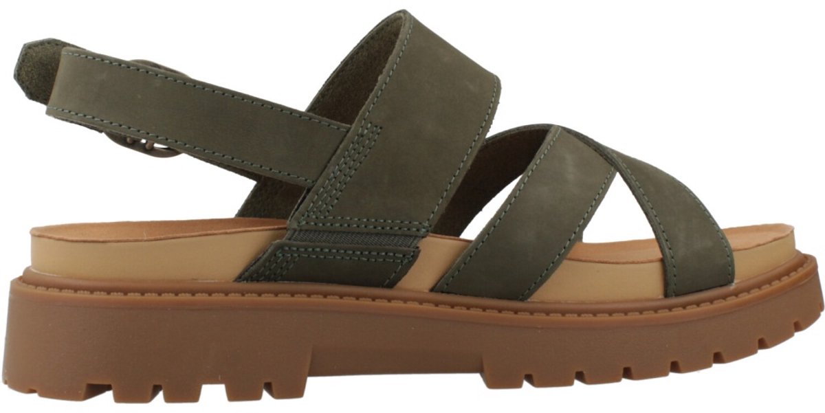 Timberland Clairemont Way Sandalen Vrouw Dark Grn Nubuck