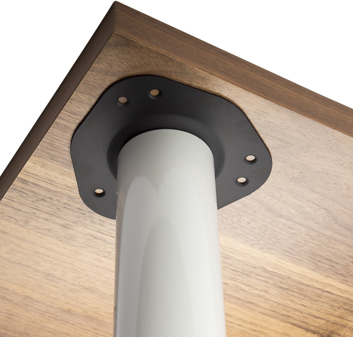 Sotech 4 stuks SOTECH tafelpoot, wit rond, diameter: 60 mm, hoogte: 870 mm, verstelbaar, belastbaar tot 75 kg