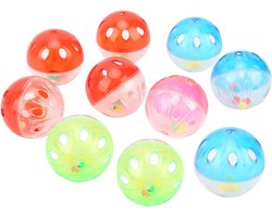 Veilige en Bijtbestendige Speelballen voor Vogels, Geluidmakende Speelgoedballen voor Parkieten en Papegaaien, Set van 4 Kleine Ballen voor Verhoogd Speelplezier