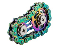 Fidget toys fietsketting fidget spinner met heldere kleur – metalen tandwiel fidget toy vingertop gyroscoop – CNC roestvrijstalen desk fidget speelgoed voor stressverlichting en focus – compact fidget speelgoed