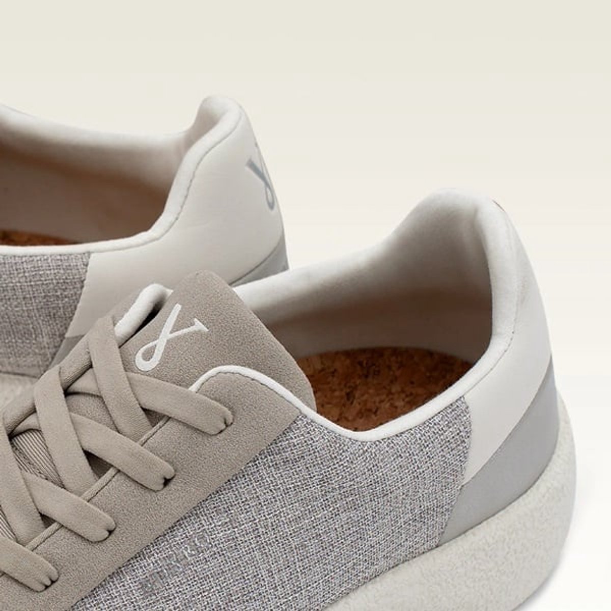 Adyro Premium dames sneakers grijs stof