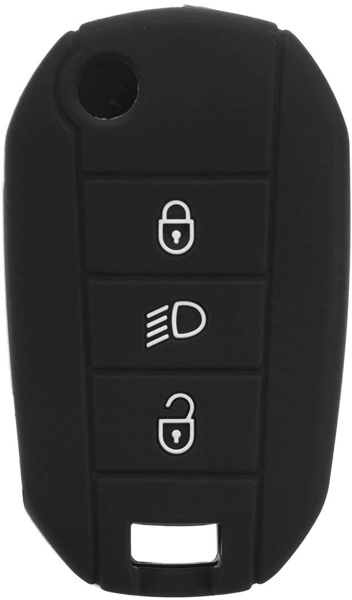 AAlamor Silicone Sleutelbescherming voor Peugeot 3008 208 308 - Zwart