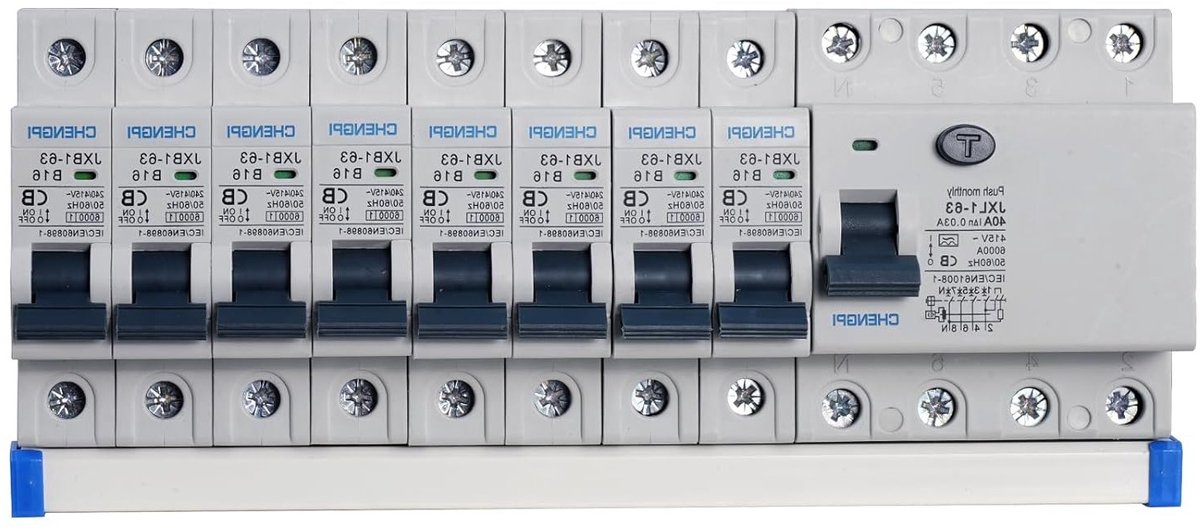 40 A 30 mA Aardlekschakelaar en 16 A AC Automatische Schakelaar Set met Fase Rail voor Veilige Elektriciteit