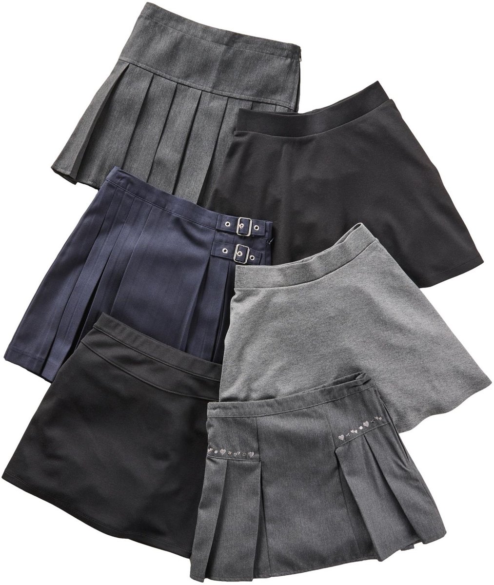 Next - Meisjes - Jersey stretch school skater rok met elastische taille - Zwart